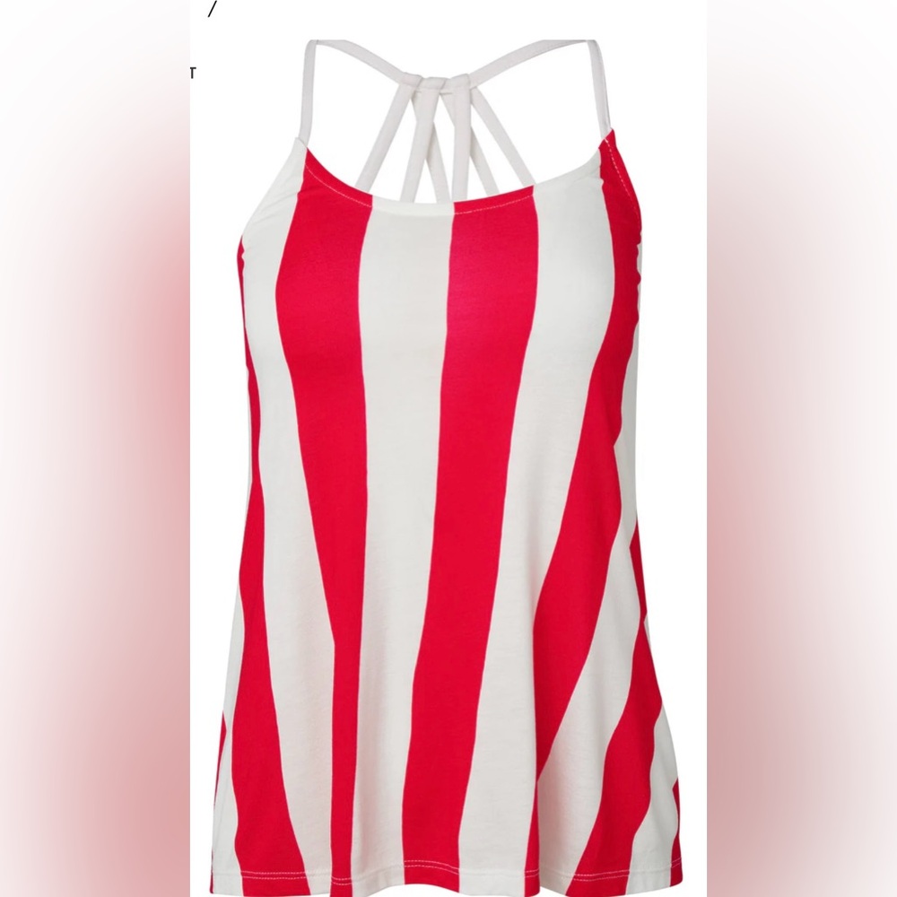 NWT Red and White Striped Women's Top
